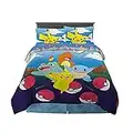 Franco Kids Bedding Super Soft Comforter and Sheet Set, 5 Piece Full Size, Pokemon