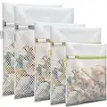 Amazon Brand - Pinzon Delicates Mesh Laundry Bags, Washing Machine Wash Bags, Reusable and Durable Mesh Wash Bags for Delicates Blouse, Hosiery, Underwear, Bra, Lingerie Baby Clothes - 5 Set(2L+2M+S)