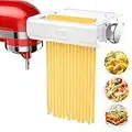 Pasta Maker Attachment for KitchenAid Stand Mixers -3 in 1 Set Pasta Attachments includes Pasta Roller, Spaghetti Fettuccine Cutter, Pasta Machine Attachment Accessories for KitchenAid