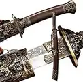 OYZ Damascus Katana Sword,Japanese Samurai Sword,1095 High Carbon Steel Katana,Handmade,Chinese Sword Folded Steel