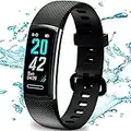 TEMINICE High-End Fitness Trackers HR, Black,Activity Trackers Health Exercise Watch with Heart Rate and Sleep Monitor, Smart Band Calorie Counter, Step Counter, Pedometer Walking for Men & Women…