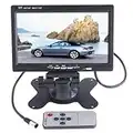 BW 7 inch HD 800 * 480 TFT Color LCD Car Monitor Car Rear View Camera Headrest Monitor DVD VCR Remote Control Monitor Support Rotating the Screen and 2 AV Input