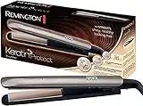 Remington Lisseur Cheveux [Soin Kératine & Huile d'amande] Keratin Protect (Soin des cheveux, Céramique, Ecran LCD, 10 réglages de Température 150-230°C, Voltage universel,pochette) Fer à lisser S8540