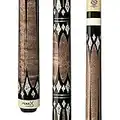 PureX HXT-65 Antique Birds-Eye Maple with Black and White Daggers and Diamonds Technology Pool Cue, 19-Ounce