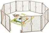 Toddleroo by North States Superyard Indoor/Outdoor 8-Panel Play Baby Yard, Made in USA: Safe play area anywhere. Freestanding. 18.5 sq. ft. enclosure or 6.5 ft. corner to corner (26" Tall, Sand)