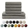 Blumtal - Lot Serviette De Toilette - 2 Serviettes De Bain 70x140-4 Essuie-Mains 50x100 - Doux Et Absorbant - 100% Coton - Certifié Oeko-TEX® - Gris