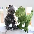 Plüsch Dinosaurier Cuddle Toys Geburtstagsgeschenke, Bett-Zeit-Plüschtier-Spielwaren 40 cm weiche Plüsch T-Rex Tyrannosaurus-Dinosaurier für Baby Jungen Mädchen Kinder,Grün