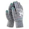 Chalier Fashion Women Touch Screen Gloves, Winter Thermal Knitted Ladies Touchscreen Gloves for Women Smartphone Outdoor