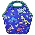 Pranzo al Sacco di Dinosauro - Contenitore per il Pranzo Isolato in Neoprene per Ragazzi Bambini Scuola Picnic All'aperto Borsa da Pranzo Riutilizzabile Impermeabile Borsa per il Pranzo con Cerniera