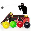 YMX BOXING Ultimate Reflex Ball Set - 4 React Reflex Ball Plus 2 Adjustable Headband, Great for Reflex, Timing, Accuracy, Focus and Hand Eye Coordination Training for Boxing, MMA