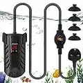 Vegena Aquarium Heater 100W, Digital Fish Tank Heater, Fish Tank Heater with Separate Temperature Controller and Led Displays, Mini Aquarium Heater, External Temperature Controller for Tropical Fish