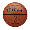 Wilson Basketball NBA AUTHENTIC SERIES, Outdoor, Tackskin Gummi, Größe: 7, Braun