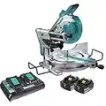 Makita XSL04PTU 18V X2 LXT Lithium-Ion (36V) Brushless Cordless 10" Dual-Bevel Sliding Compound Miter Saw Kit, Aws & Laser (5.0Ah)