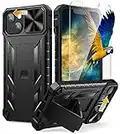 SOiOS for iPhone 13 iPhone14 Case with Stand: iPhone 13 iPhone14 Cover with Kickstand | Shockproof Military Grade Protective Cell Phone Case | TPU Durable Rugged Bumper Textured Matte Hybrid Design