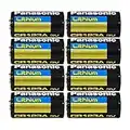 8 Panasonic CR123 CR123A 123 Lithium Batteries