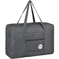 Sac Easyjet 45x36x20 Sac de Voyage Pliable Sac Bagage à Main Bagage Cabine Sac Avion Valise Sac sous Le siège Valise Sac Weekend Homme et Femm (25L Gris)