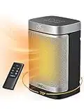 Dreo Home Space Heater for Indoor Use, 1500W Fast Heating Ceramic Electric Heater with Thermostat, Remote, Overheating & Tip-Over Protection, 1-12H Timer, 70° Oscillating Portable Heater for Office Bedroom