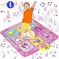 Alfombrilla de Baile para Niñas, Juguetes Regalos para Niños 3 4 5 6 7 8+ Años, Alfombra Musical con Función Bluetooth y Luces LED, 6 Modos de Juego, Música incorporada, Volumen Ajustable