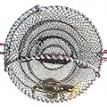 CHYGER Crab Trap Fishing Net Shrimp Basket Bait Traps Fishing Accessories Line Lobster Cage Bait Case Portable Folded