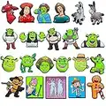 Anime Shoe Charms for Shrek Croc Charms, 22PCS Different Shape Shoe Charms Gift for Kids Bracelet Wristband, Shoe Decoration, Party Favors Birthday Gifts for Kids and Teens