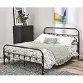 Black or White Metal Bed Frame Hospital Victorian Style Various Size Single Double King Size (Black, 4FT6)