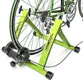 Relaxdays Rullo Trainer Pieghevole Bicicletta 6 velocità, Cerchi da 26-28 Unisex Adulto, Verde/Blu