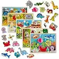 THE TWIDDLERS 5 Giocattolo Educativo Puzzle in Legno per Bambini - Colori Vivaci