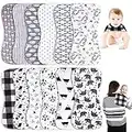 Baby Burp Cloths & Baby Bibs 2-in-1 Design Large Size 3 Layers Thicken 100% Cotton Super Absorbent and Soft Baby Spit Up Burping Rags Baby Burp Cloth Set for Boys and Girls 12 Pack