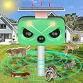 Animal repeller,Cat Repellent,Ultrasonic Fox Repellent,Rat repellent,Dog repellent,Solar Outdoor Animal Repeller,5 Modes,USB Charge ,for Cats, Dogs, Squirrels, Rats, Foxes, martens, Wild Animals,ecc