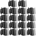 18 Pieces Hot Roller Clips Plastic Hair Curler Claw Clips Replacement Roller Clips for Small, Medium, Large and Jumbo Hair Rollers (Black)