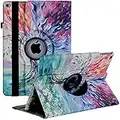 New iPad 9.7 2018 2017 / iPad Air 2 Case - 360 Degree Rotating Denim Fabric Cover with Auto Sleep Wake for iPad 9.7 inch (6th Gen, 5th Gen) / iPad Air 2/ iPad Air (Lucky Tree)