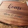 Straga Handmade Cutting Board Personalized First Home Design #925 - Wedding & Anniversary Gift for Couples-Housewarming & Closing Engraved Present-Real Estate-Realtor-Homeowner-Custom Gift for Family