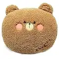 Teddy Bear Plush Pillow, Super Soft Bear Stuffed Animal, Adorable Plush Bear Cuddle Cushion Pillow for Kids (Brown Bear)