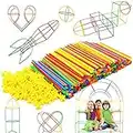 Straw Constructor STEM Building Toys 300 pcs-Colorful Interlocking Plastic Enginnering Toys- Fun- Educational- Safe for Kids- Develops Motor Skills-Construction Blocks- Best Gift for Boys and Girls …