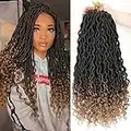 6 pezzi Crochet Braids Hair Dea Faux Locs Capelli Ondulati Faux 20 pollici Sintetico Pre-loop Locs Capelli con estremità riall'uncinetto Morbidi Dreadlocks Capelli intrecciati Extensions (T27）