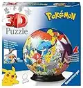 Ravensburger - Puzzle 3D Ball - Pokémon - A partir de 6 ans - 72 pièces numérotées à assembler sans colle - Support inclus - Diamètre : 13 cm - 11785