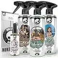 Nuke Guys Auto Innenreiniger Bundle - für Cockpit, Polster, Leder, Alcantara, Kunststoff & Glas - Innenreiniger 0,5L + Polsterreiniger 0,5L + Glasreiniger 0,5L + Duftanhänger + Duftspray Sweet Geisha