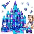 NVHH Magnetic Tiles Kids Toys for 3 4 5 6 7 8+ Year Old Boys Girls 3D Castle Princess Magnetic Building Blocks Educational Toddler Girls Toys Age 2-4 5 6-8 Year Old Girl Boy Birthday 47pcs