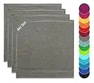 Lashuma Juego de 4 paños de cocina de rizo – Paños de cocina de 100% algodón – Paños de cocina en bonitos colores de moda, 100% algodón, gris grafito, 50 x 50 cm