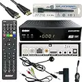 Edison Piccollino S2+T2/C Full HD Satelliten-Kabel-Receiver FTA HDTV DVB-S2/C/T2 (HDMI, AV, USB 2.0,Display,IR-Auge,CA,LAN) Deutsch vorpr.inkl.Wlanabel und HDMI Kabel