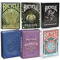 Bicycle Playing Cards 6 Deck Collector's Bundle - Bicycle Muralis | Bicycle Marquis | Bicycle Guardians | Bicycle Odyssey | Bicycle Aureo | Bicycle Fireflies