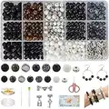 Mchruie Stone Beads for Jewelry Making, Charm Bracelet Making Kit, 450Pcs Beads for Bracelets Making Kit DIY Bracelets for Couples Lovers