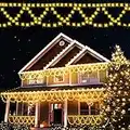 GlobaLink Eisregen Lichterkette Außen 10M 450LEDs Erweiterbar Lichtervorhang Weihnachtsbeleuchtung mit Timer 8 Modi IP44 Strom Eisregen Lichterkette Innen, Weihnachtsdeko für Fenser Garten