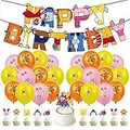 Winnie Party Decorations Supplies Happy Birthday Balloons for Kids with Banner Balloon (SR-Pooh)