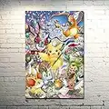 MY-supeng Pokemon Jigsaw Puzzle Puzzles, Jouets de Puzzle intellectuels en Bois 1000 pièces, pour Image de décoration de Chambre à Coucher