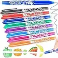 8 Erasable Pens Rub Out Pens - Eraser Pen Erasable Gel Pens with Rubbers on the End, Erasable Pen with Eraser Writing Pens for Kids Adults Paperwork School Work, Pens for School Office Supplies