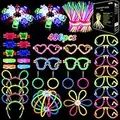 Segotendy Pulseras Luminosas Fluorescentes,488pcs Barras Luminosas Fluorescentes con 20 Luces de Dedo y Accesorios,Glow Stick para Neon Fiesta Boda Aniversario Cumpleaños Decoración Regalo