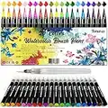 Pinselstift-Set Pinselstiften Aquarellpinsel Brush Pen Set Wassеrtankpinsеl Stifte mit variabler Spitze für Malen Zeichnen Fasermaler Handlettering, Zendoodle, Kalligrafie Mangas 20er Pinselset