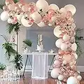 Balloon Garland Arch Kit, 102 Pcs Rose Gold Balloons Arch Kit with Balloon Chain, Tying Tool and Glue Dots for Birthday Baby Shower Engagement Wedding Graduation Anniversary Bachelor DIY Party Decorations