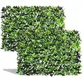 DOEWORKS Expandable Fence Privacy Screen for Balcony Patio Outdoor, Faux Ivy Fencing Panel for Backdrop Garden Backyard Home Decorations - 2PACK